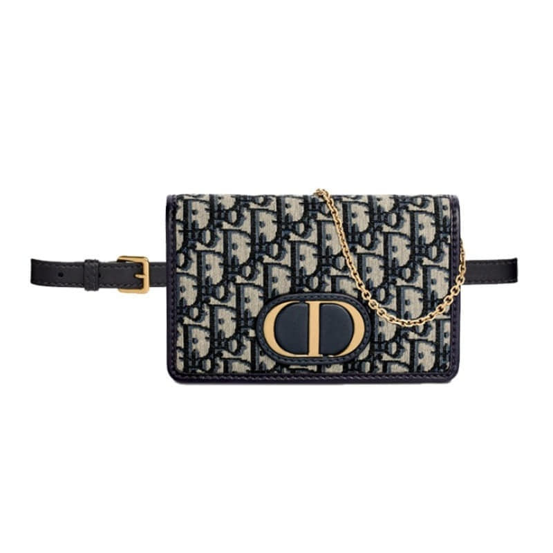 디올 30 MONTAIGNE 투인원 파우치 블루 Dior Oblique S2086UTZQ_M928