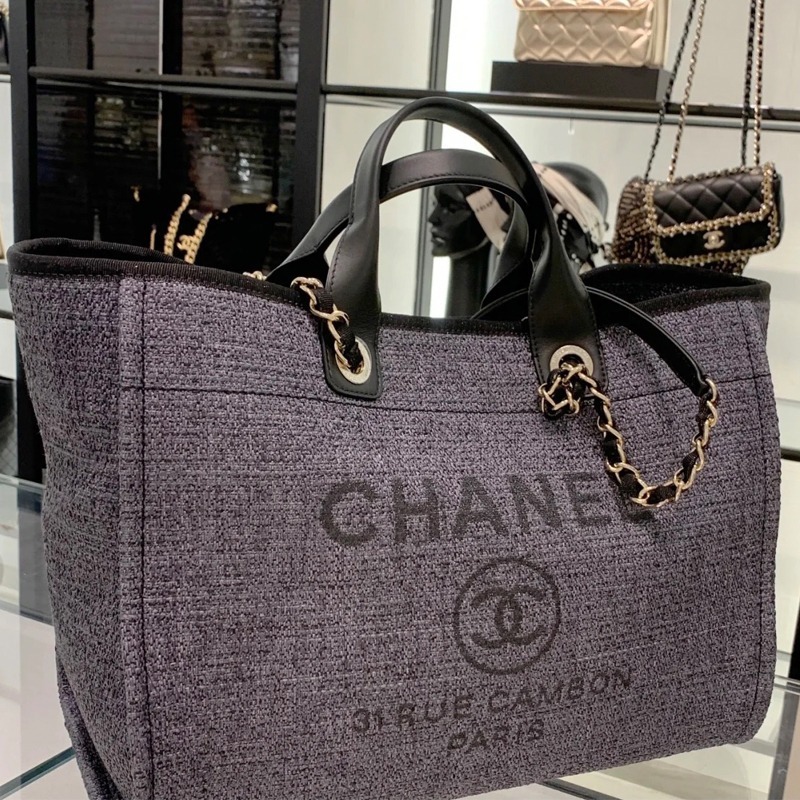 샤넬 도빌백 라지 차콜 A66941
