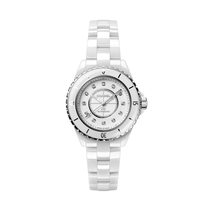 샤넬 J12 칼리버 12.2 시계 33MM 화이트 다이아 H9741
