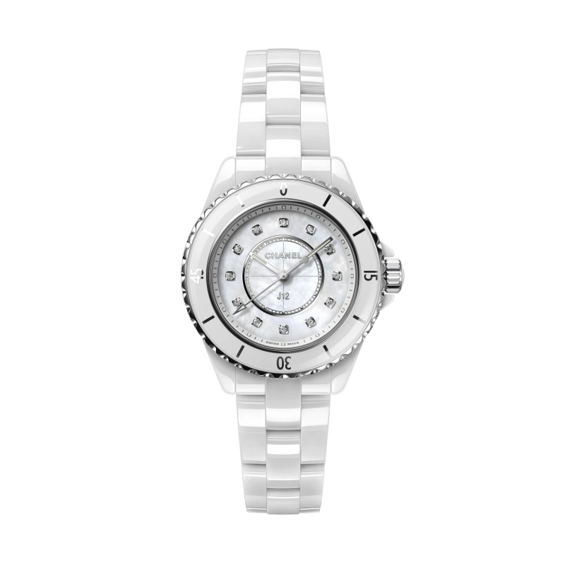 샤넬 J12 시계 33MM 화이트 다이아 H5704