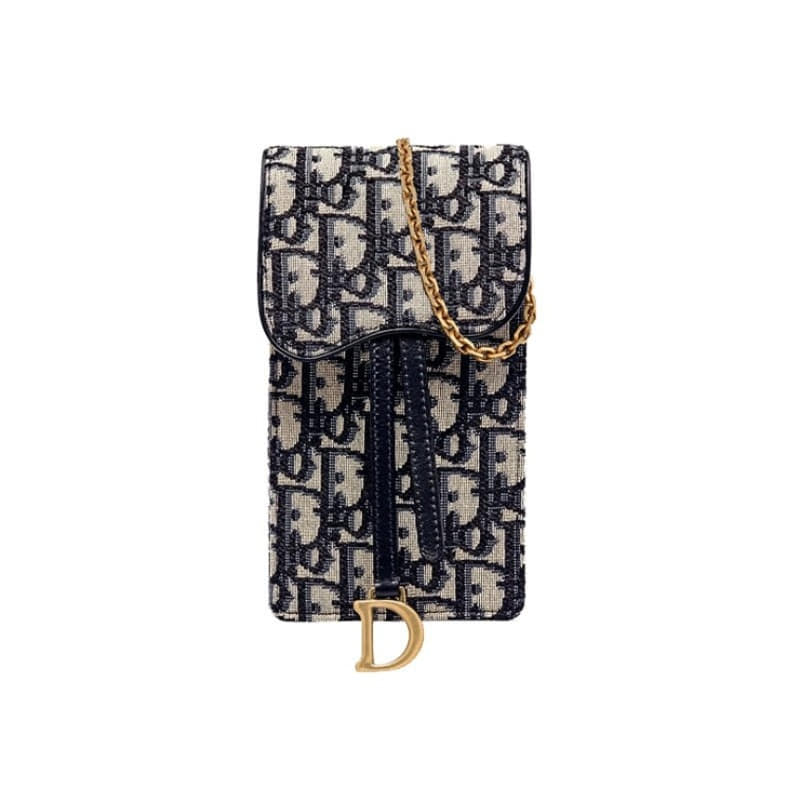 디올 SADDLE 버티컬 파우치 블루 Dior Oblique S5641CTZQ_M928
