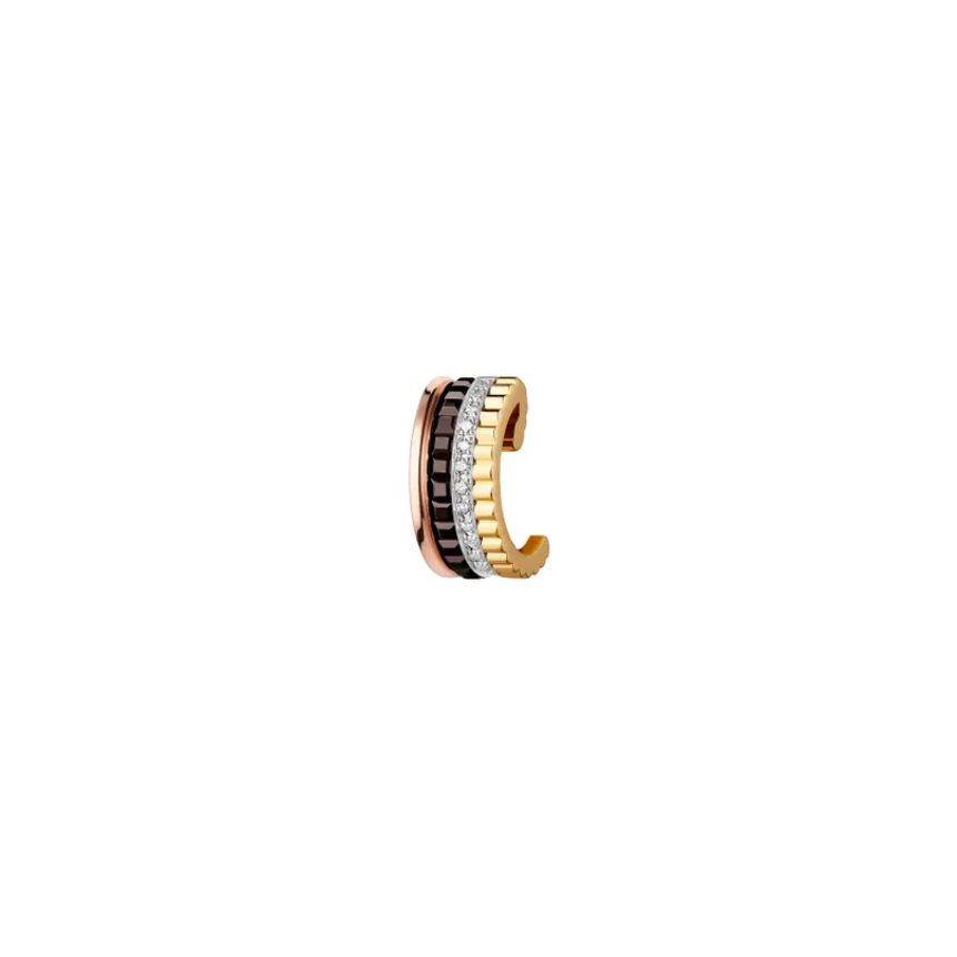 부쉐론 콰트로 클래식 클립 이어링 스몰 귀걸이 브라운 PVD JCO01503