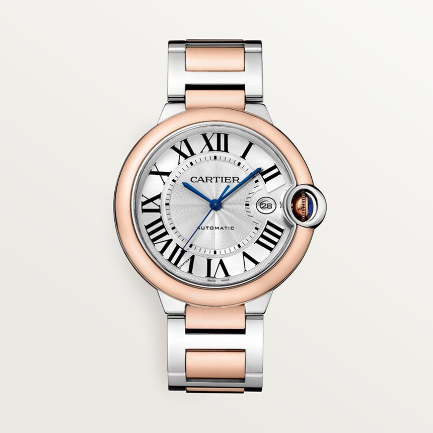 까르띠에 발롱 블루 드 까르띠에 워치 42mm 오토매틱 스틸 핑크 골드 W2BB0034