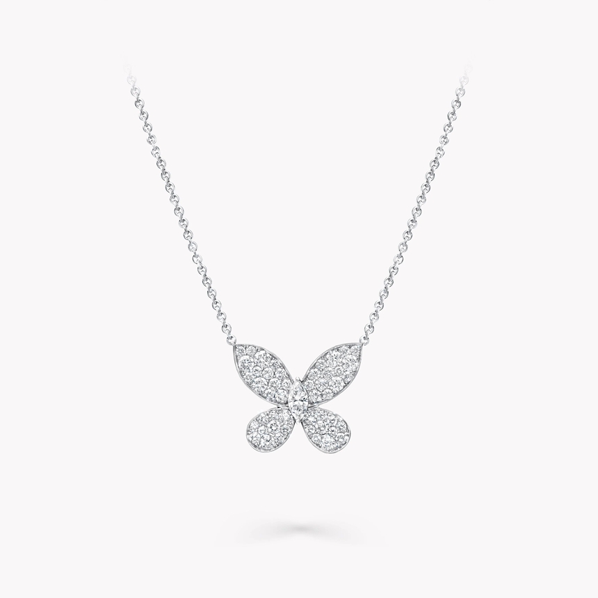 그라프 파베 버터플라이 다이아몬드 미니 펜던트 목걸이 화이트골드 RGP550