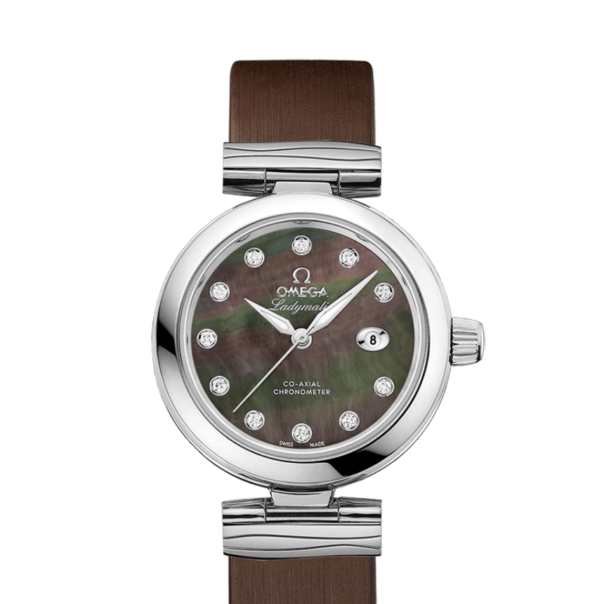 오메가 드 빌 레이디매틱 코액시얼 크로노미터 34MM 타히티 브라운 레더 42532342057004