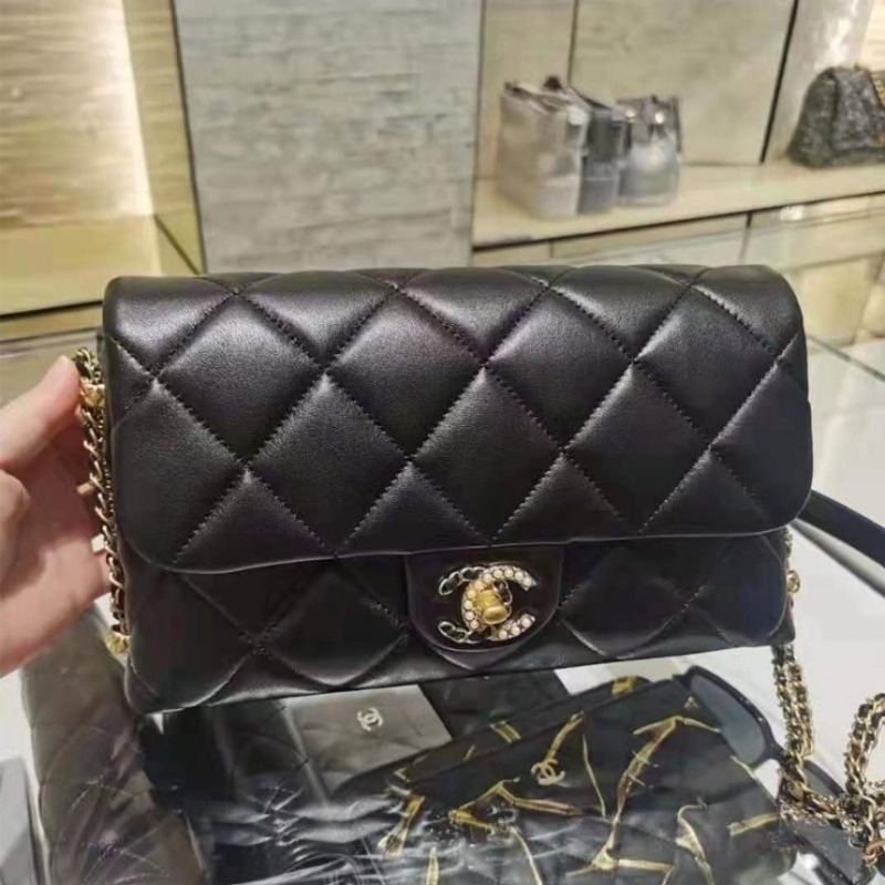 샤넬 주얼리 체인 플랩 백 블랙 금장 AS2563 B06261 94305