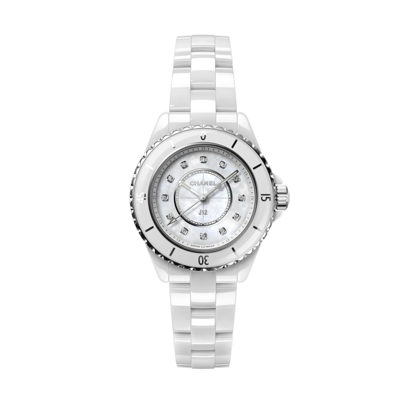샤넬 J12 시계 33MM 화이트 다이아 H5704