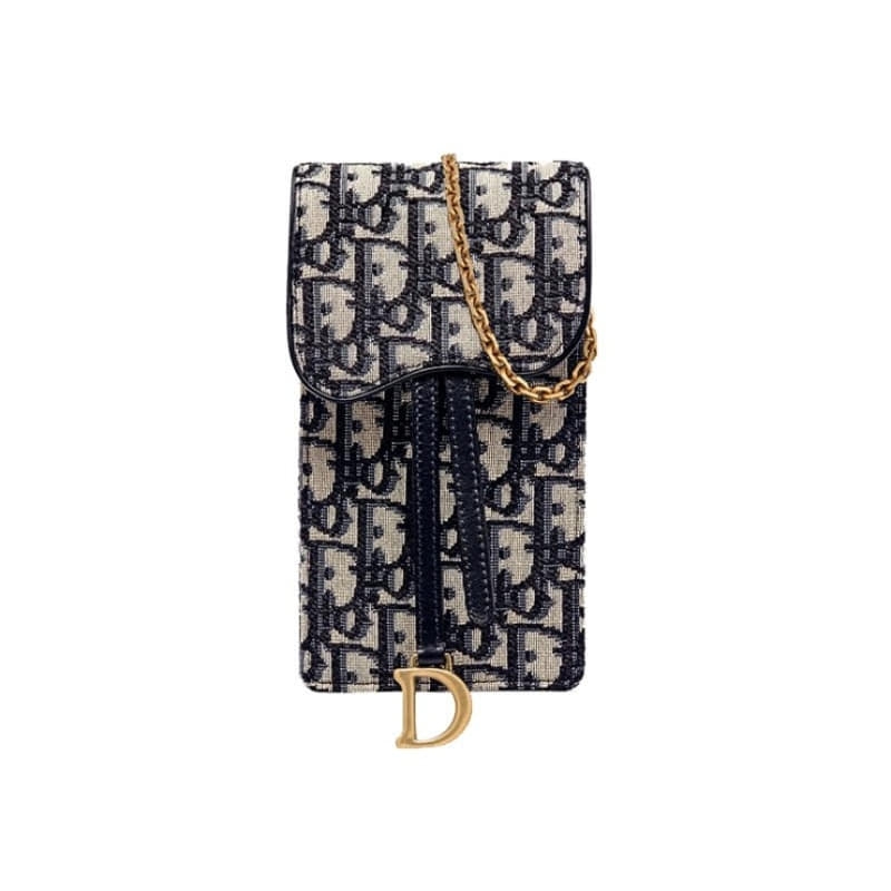 디올 SADDLE 버티컬 파우치 블루 Dior Oblique S5641CTZQ_M928