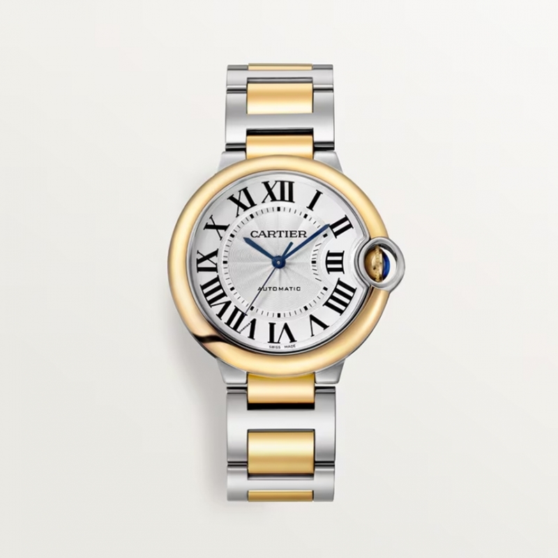 까르띠에 발롱 블루 드 까르띠에 워치 36mm 오토매틱 스틸 옐로우 골드 W2BB0038