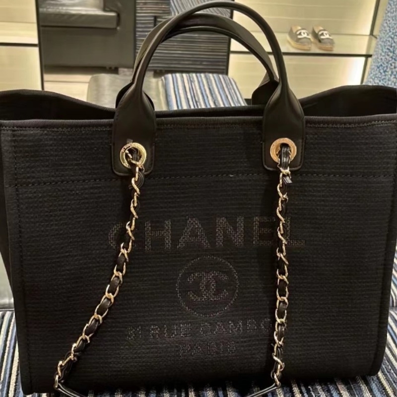 샤넬 도빌백 라지 블랙 A66941