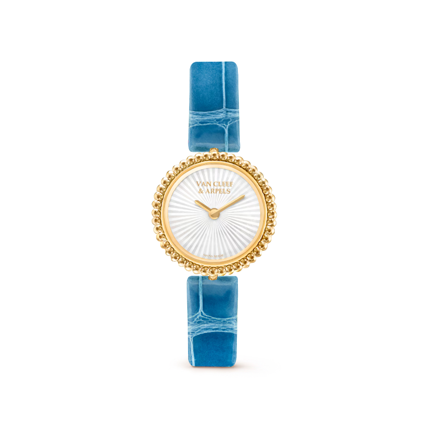 반클리프 아펠 뻬를리 워치 23mm 시계 옐로우골드,기요세 마더오브펄 VCARPBNZ00